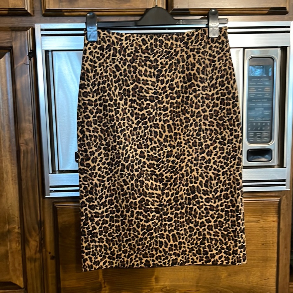 JCrew leopard pencil skirt
